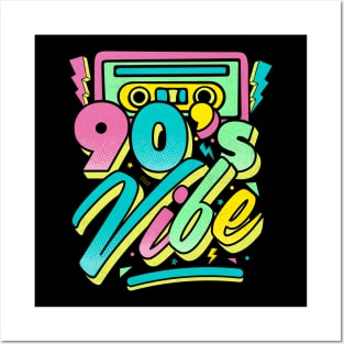 90s Vibe Vintage Retro Costume Party Nineties Men's Women's Posters and Art